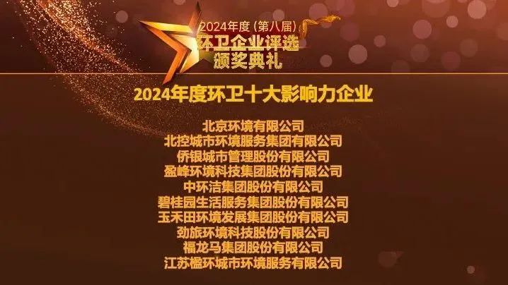 连续五年登榜丨333体育环境荣膺“2024年度环卫十大影响力企业”